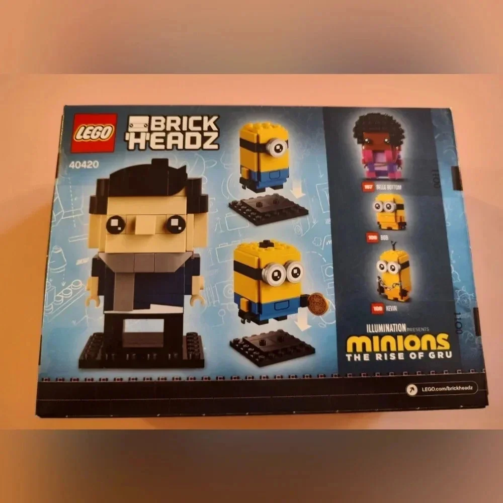 Lego Brick Headz Minions The Rise of Gru 40420 Stuart #105 Gru #104 Otto #106
